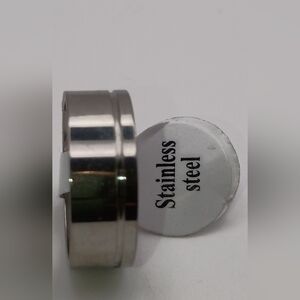 Men's Silver Stainless Steel Fashion Ring Size 18 U.S Size 9